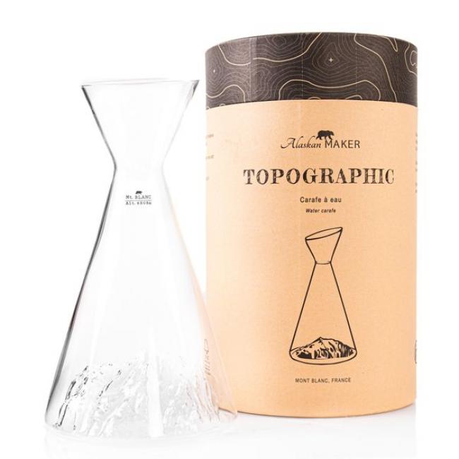 Carafe &agrave; eau Topographic Mont-Blanc